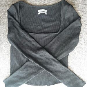 Long sleeve square neck top